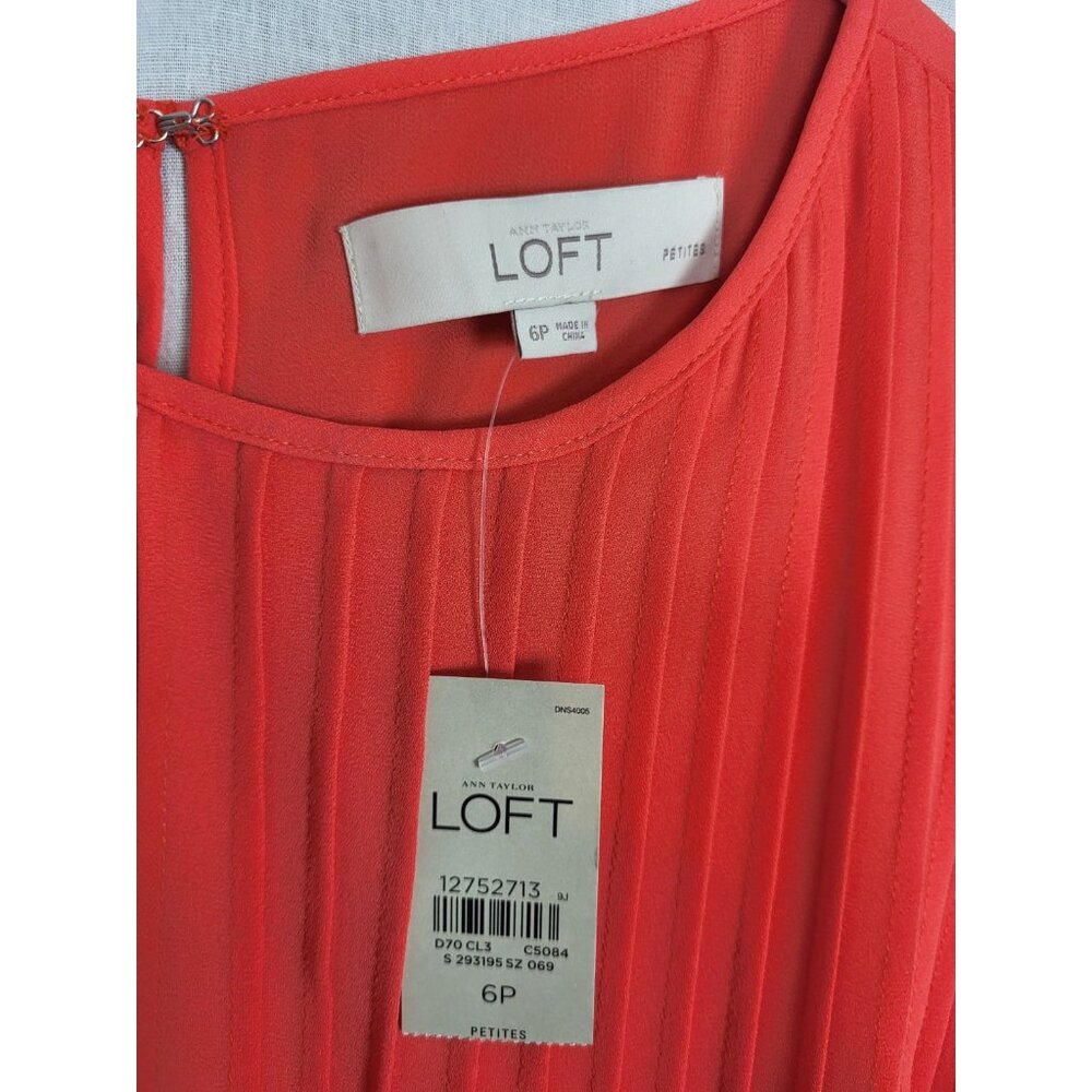 LOFT Peach Dress Women's Sz 6P NWT! Party Cocktail Garden Wedding Summer Spring - Picture 4 of 5